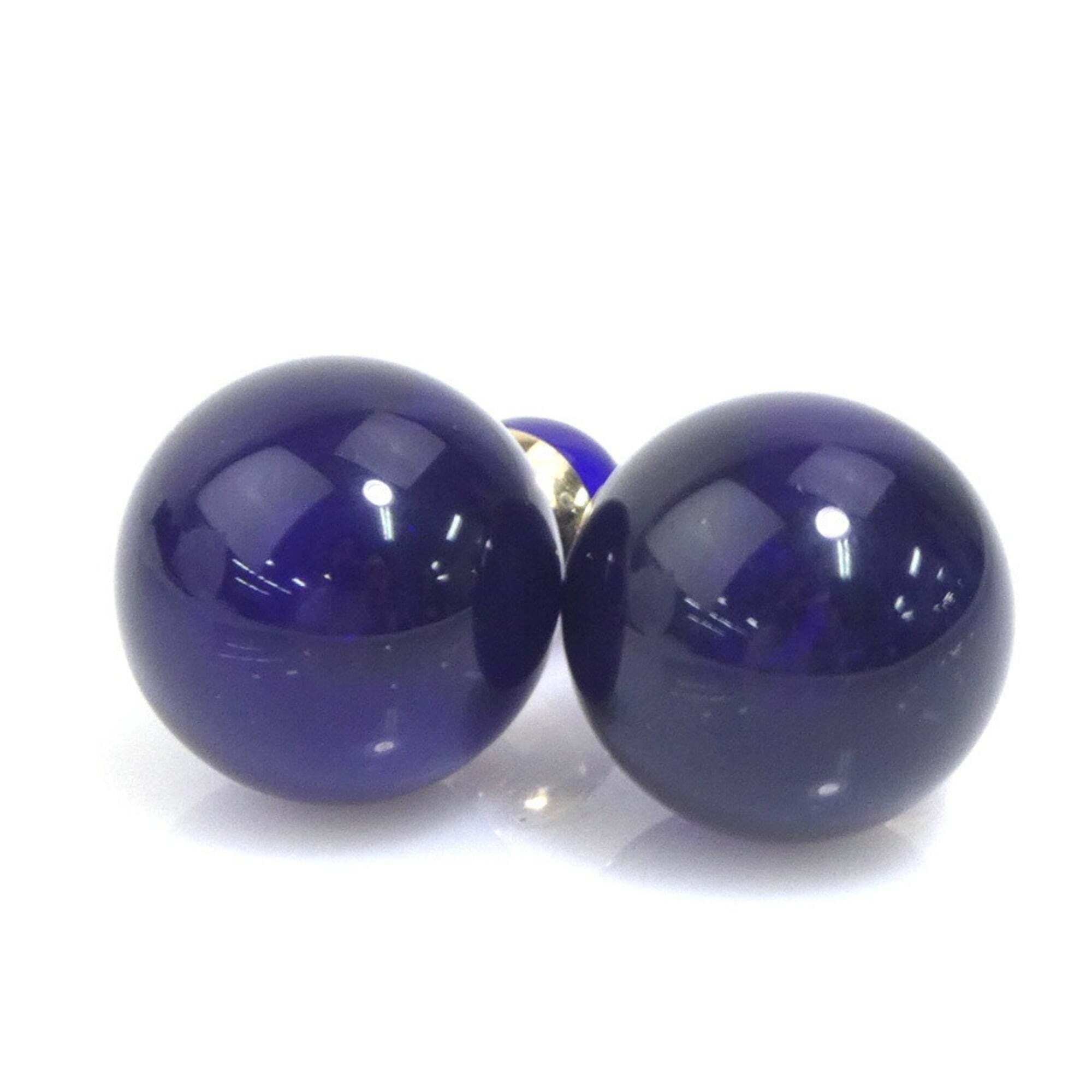 Christian Dior Tribal Earrings, Resin/Metal, Blue, Women's, H31807a
